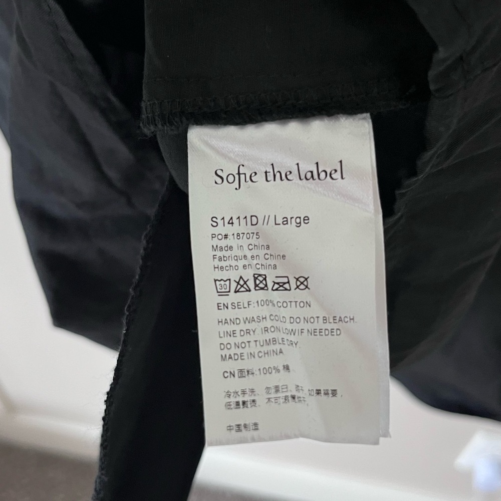 Black Ruffle Tiered Sundress with White Trim - Picture 6 of 6